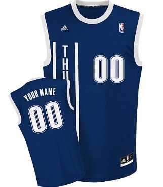 Men & Youth Customized Oklahoma City Thunder Navy Blue Jersey->customized nba jersey->Custom Jersey